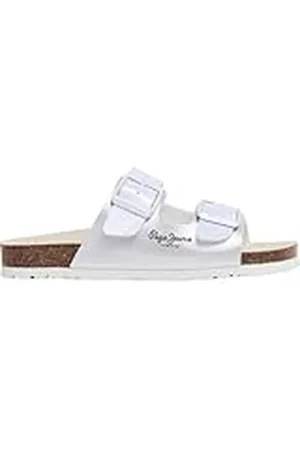 Pepe Jeans Oban Bay G Sandalia para Niñas, Blanco (Off White), 6