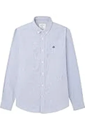 Springfield SPRINGFILED Camisa polera rayas lavada, Camisa Hombre, blue, L
