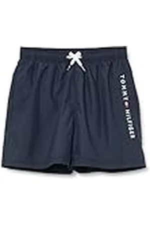 Tommy Hilfiger Bañador para Niños Medium Drawstring Pernera Media, Azul (Desert Sky), 8-10 Años