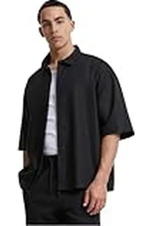Urban classics Boxy Cotton Linen Camiseta Camisa, , S para Hombre