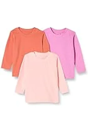 Amazon Camiseta de Manga Larga de algodón orgánico (Anteriormente Amazon Aware) Unisex Bebés, Pack de 3, , 0-3 Meses