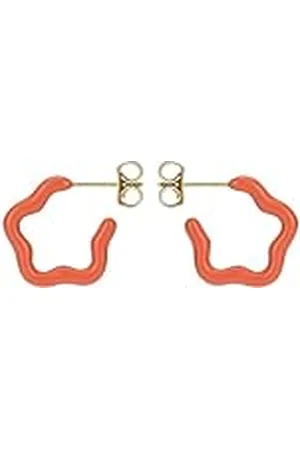 THUN Pendientes en forma de flor - metal, vidrio, resina - Colección Dedicado a ti - 1.5 x 1.5 x 0.3 cm
