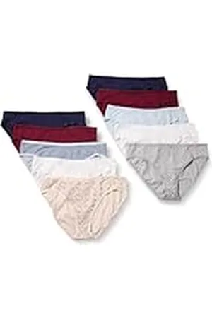 Amazon Braguita de bikini de algodón (disponible en tallas grandes) Mujer, Pack de 10, , 44