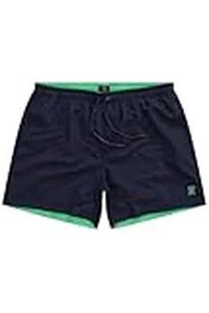 JP 1880 Bañador 1/2 Uni, Bañadores ajustados para para Hombre para Hombre, Azul (Marino y Verde), 5XL