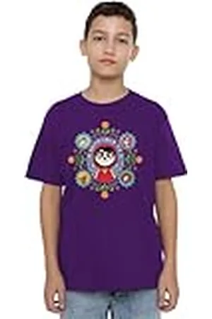 Disney Coco Remember Me with Miguel, Ernesto, Imelda, Dante, Hector Unisex Kids T Shirt Camiseta, , 12-13 años para Niños