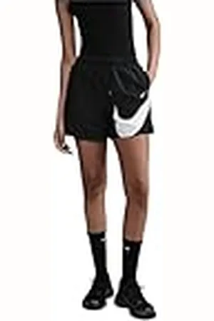 Nike Sportswear Classic HM8979 - Pantalones Cortos de Cintura Media con Logotipo para Mujer (13 cm)