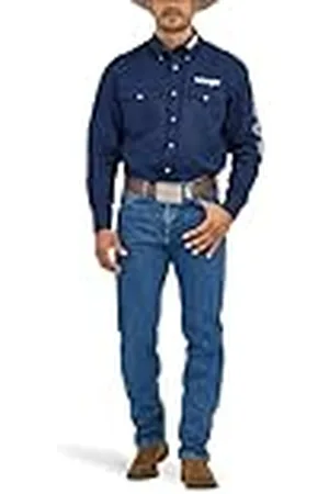 Wrangler Jeans de corte vaquero de alto rendimiento para hombre, Azul Marino, 34W x 34L