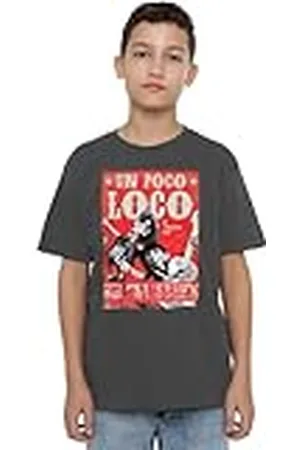Disney Coco Hector and Miguel Un Poco Loco Poster Unisex Kids T Shirt Camiseta, , 12-13 años para Niños