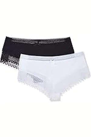 Dim Pack De 2 Culotes Sexy Fashion De Algodón Y Encaje x2, Mujer, , L