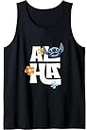 Disney Lilo & Stitch Aloha Distressed Floral Logo Camiseta sin Mangas