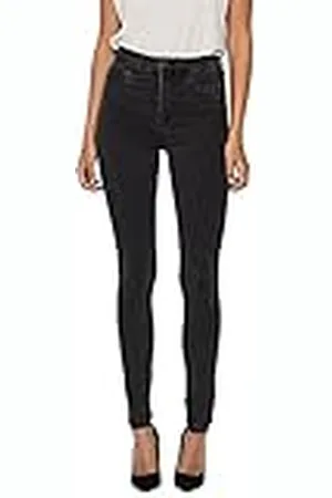 Noisy May Nmcallie HW Skinny Vaqueros Vi069dg Noos Pantalones, Dark Grey Denim, 29/34 para Mujer