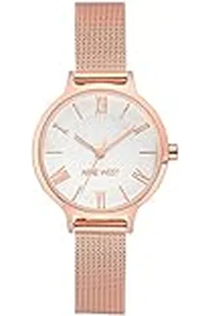 Nine West Reloj de Pulsera de Malla para Mujer