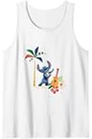 Disney Lilo & Stitch Hula Dancing Stitch Floral Logo Camiseta sin Mangas