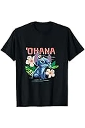 Disney Lilo & Stitch Ohana Sitting Stitch Cute Logo Camiseta