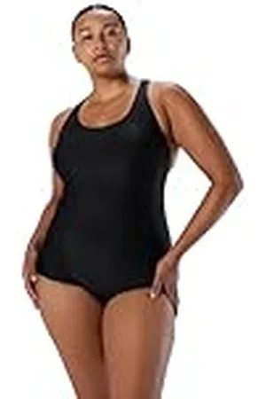 Speedo Swimsuit One Piece Powerflex Princess Seam Ultraback Conservative Cut Traje de baño, Black, 38 para Mujer
