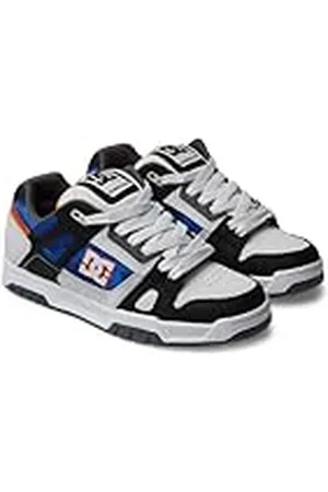 Dcshoes Stag, Zapatillas Hombre, Blanco, Negro y Naranja, 42.5 EU
