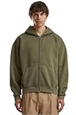 Build Your Brand By295-vintage Heavy Zip Hoodie Sudadera con Capucha, , L para Hombre