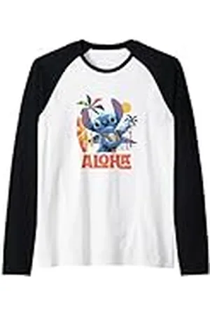 Disney Lilo & Stitch Aloha Hula Dance Distressed Camiseta Manga Raglan