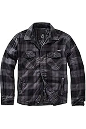 Brandit Lumber Jacket, color: blk+charco, size: S