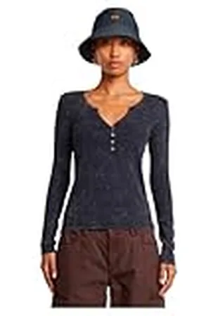 G-Star RAW Deep V Henley Slim Top Camiseta, , S Mujeres