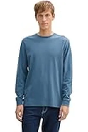TOM TAILOR 1045637 Camiseta de Manga Larga, 36985-Mystical Blue, M Hombres