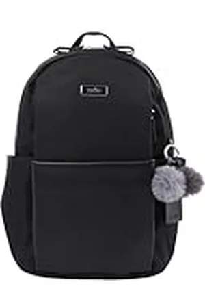 TOTTO Mochila para Ordenador Portátil de 14 Pulgadas, Modelo Adelaide, 3 Compartimentos, 2 Bolsillos para Botella, Bolsillo Secreto, Correa para Colgar en Maleta, Cómoda y Resistente, Color Negro