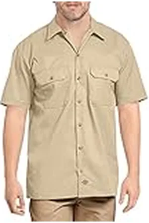 Dickies Short Sleeve Work Camiseta, Beige , XL para Hombre