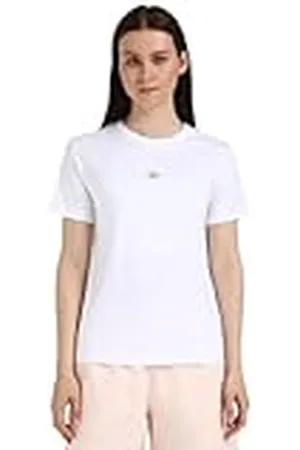 Calvin Klein Camiseta de manga corta Mujer Woven Label Jersey Tee Regular Fit, Blanco , 3XL