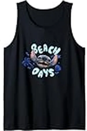 Disney Lilo & Stitch Beach Days Big Stitch Face Logo Camiseta sin Mangas