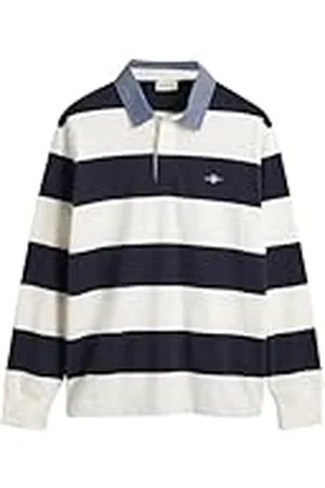 GANT Reg Chambray Stripe Heavy Rugger Camiseta, Fuente de Huevo, XXL Hombres
