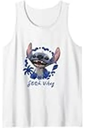 Disney Lilo & Stitch Stitch Vibes Cute Face Portrait Camiseta sin Mangas