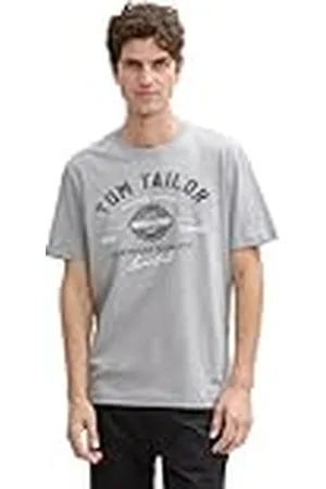 TOM TAILOR 1037735 Camiseta, 32917-Deep Grey, L Hombres