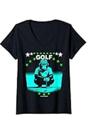WOAH MANATEE Mujer UN MONO DE GOLF - ANIMALES DE GOLF DIVERTIDOS Camiseta Cuello V