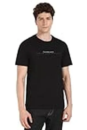 Calvin Klein Camiseta de manga corta Hombre Minimal Logo Tee Cuello redondo, Negro , XS
