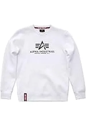 Alpha Industries Basic Sudadera, Blanco (White-09), S para Hombre