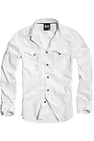 Brandit Slim Fit Shirt Long Sleeve, color: white, size: M
