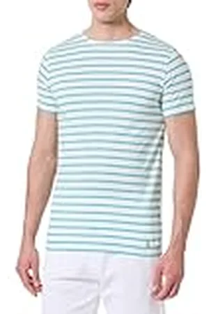Armor.lux Marinière Manches Courtes Col Rond en Coton Léger Héritage Homme Camiseta, , XL para Hombre