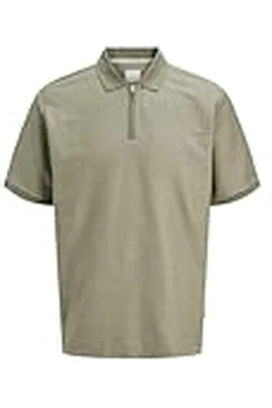JACK & JONES Jprccronnie SS Zip Polo Pls, Forro Plateado, 4XL Hombres