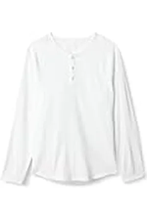 Amazon Camisa Henley de Manga Larga de Ajuste Entallado Hombre, , L