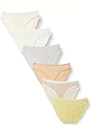Amazon Braguita de bikini de algodón (disponible en tallas grandes) Mujer, Pack de 6, , 38