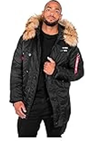 Alpha Industries N3B Airborne Chaqueta, Negro (Black-03), M para Hombre