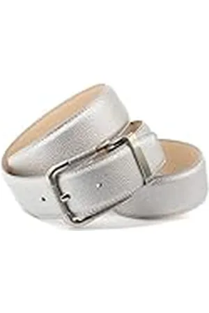 Anthoni Crown Ledergürtel In Silber Si1tvts Cinturón, , 28 W/32 L para Mujer