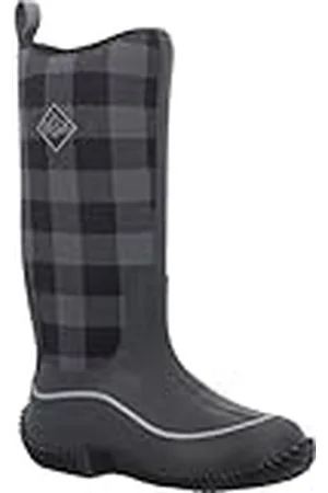 Muck Hale, Botas de Lluvia Mujer, Black/Grey Plaid, 43.5 EU