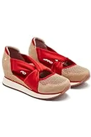 Gioseppo Zapatillas Abiertas Piel CUÑA Rafia Darlington