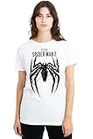 Marvel Spiderman Classic Spiderman 2 Gamerverse Venom Spider Ladies T Shirt, White Camiseta, , M para Mujer