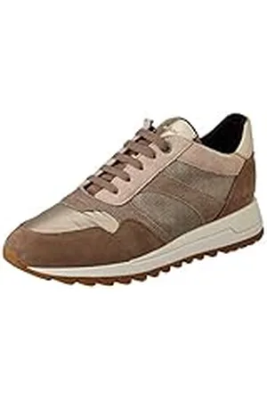 Geox D Tabelya A, Sneakers para Mujer, Multicolor (Dk Beige/Lt Taupe), 36 EU