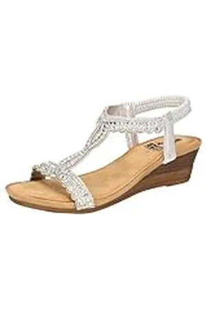 2Go 8910-811, Sandalia con talón Mujer, Plata, 36 EU