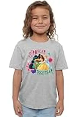 Disney Varsity Team Players Stronger Together with Jasmine, Tiana, Belle Girls T Shirt Camiseta, , 9-10 años para Niñas