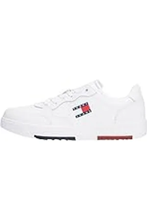 Tommy Hilfiger Sneaker con suela cupsole Hombre Retro Essential Calzado, (White), 46