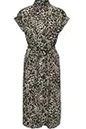 ONLY Onlhannover S/S Shirt Dress Noos Wvn Ropa Diaria Vestido Camisero con Mangas Cortas Cierre De Botones, , 38 Mujeres